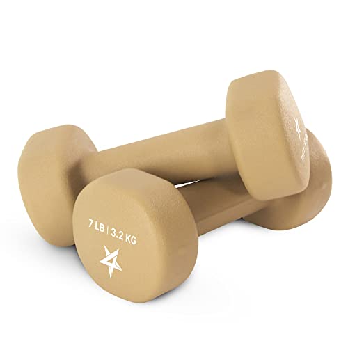 7lb Pair Neoprene Hex Dumbbells Non-Slip Weights