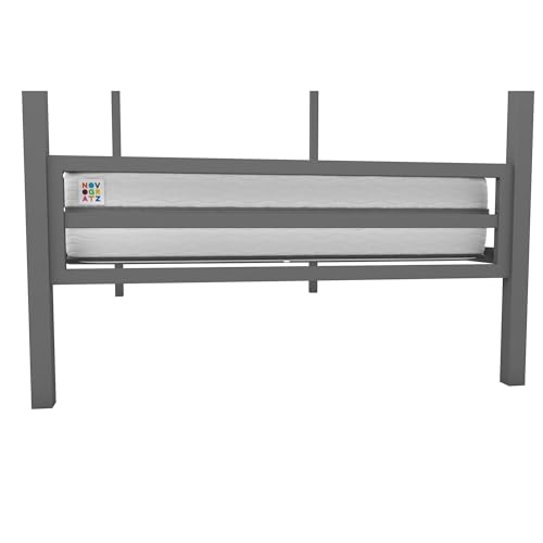 Novogratz Maxwell Twin-Over-Twin Metal Bunk Bed, Grey