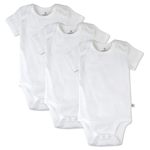 3 Pack HonestBaby Organic Cotton Baby Bodysuits Unisex