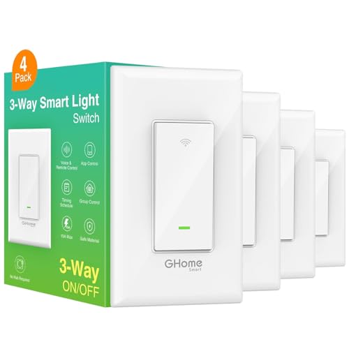 4 Pack 3 Way Wi-Fi Smart Light Switch