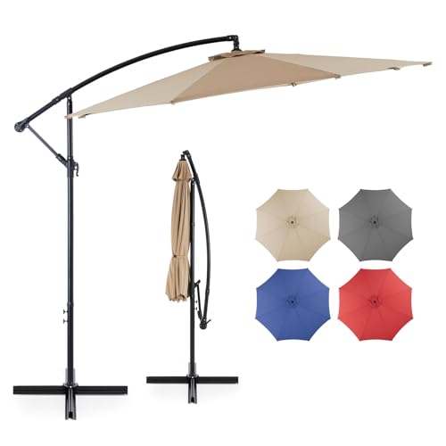 10FT Cantilever Patio Umbrella Outdoor Offset with Tilt