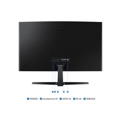 SAMSUNG 27" Essential S3 (S36GD) Series FHD 1800R Curved Computer Monitor, 100Hz, Game Mode, Advanced Eye Comfort, HDMI and D-sub Ports, LS27D366GANXZA, 2024