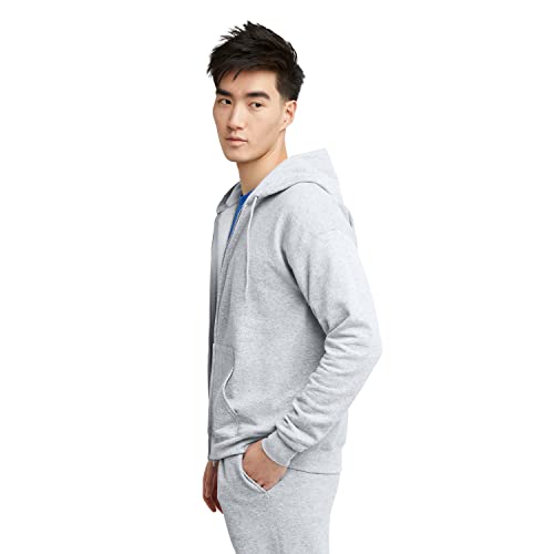 Hanes Men's Full-Zip Eco-Smart Hoodie, ash, Large