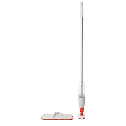 OXO Good Grips Microfiber Spray Mop with Slide-Out Scrubber,Red/White