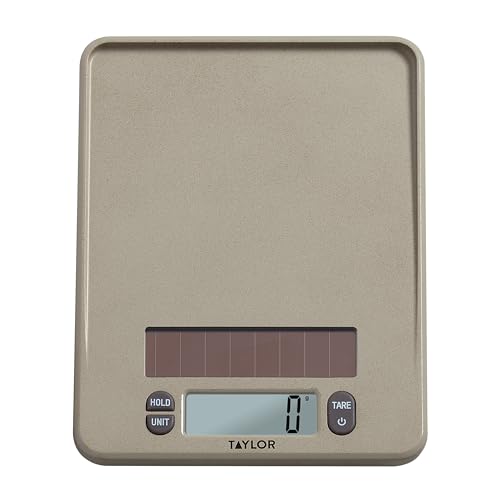 Taylor Solar Powered Digital Kitchen Scale 11lb Capacity