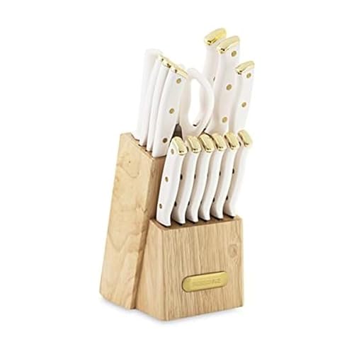 15 Piece Farberware Knife Block Set Stainless Steel