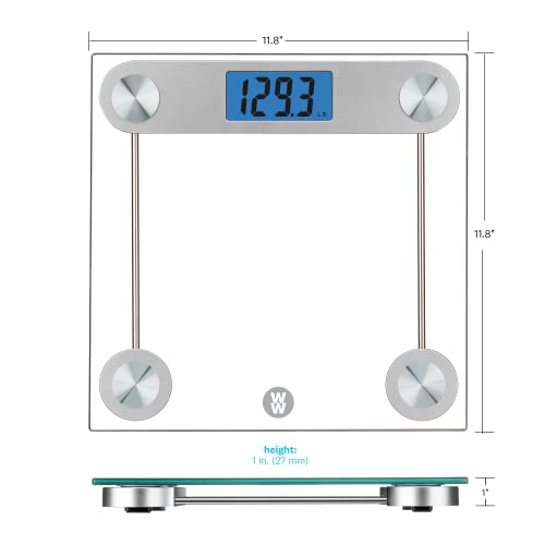 Weight Watchers Scales by Conair Scale for Body Weight, Digital Bathroom Scale in Clear