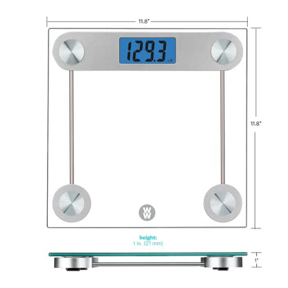 Weight Watchers Scales by Conair Scale for Body Weight, Digital Bathroom Scale in Clear