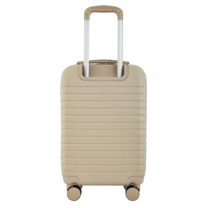 kensie 22" Graceful Hardside Carry-On Luggage, Light Taupe