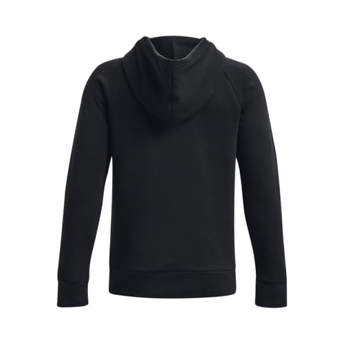 Under Armour Boys Fleece Hoodie, Black, Medium