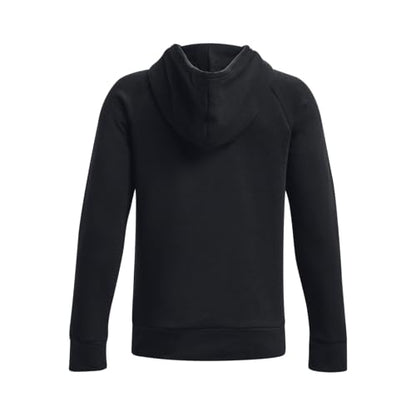 Under Armour Boys Fleece Hoodie, Black, Medium