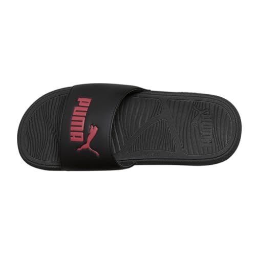 PUMA Men's Cool Cat 2.0 Slide Sandal Black red, 10