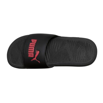 PUMA Men's Cool Cat 2.0 Slide Sandal Black red, 10