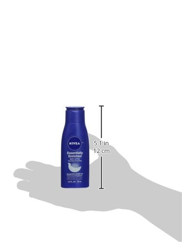NIVEA Essentially Enriched Body Lotion, 48 Hour Moisture For Dry to Very Dry Skin, 2.5 Fl Oz