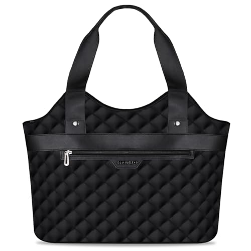 Quilted Large Capacity Laptop Tote Bag