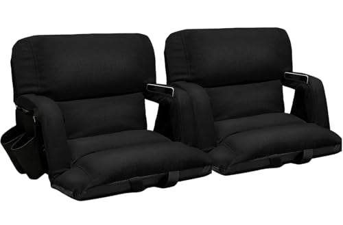 2 Pack Extra Wide Stadium Seats with Back Support