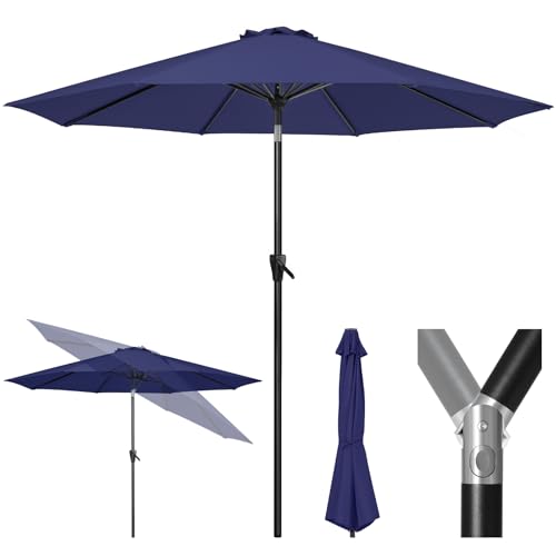 Tempera 9ft Outdoor Patio Umbrella with Tilt Crank