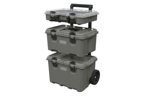 Keter Stack-N-Roll 3-Piece Rolling Storage Organizer