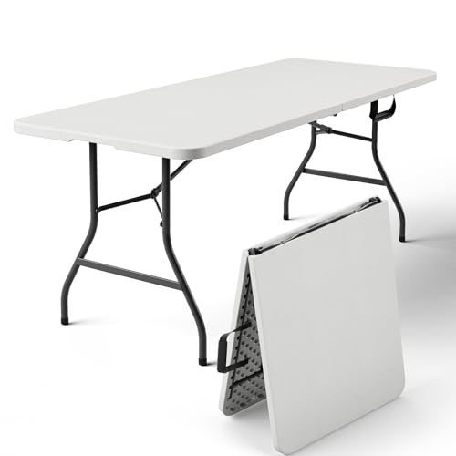 6 Foot Heavy Duty Folding Plastic Table