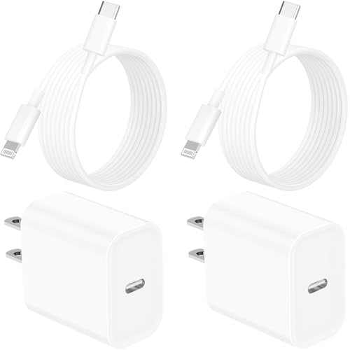 2 Pack 20W USB C iPhone Fast Charger Set