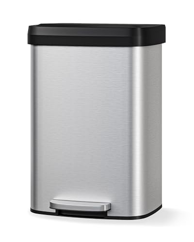 13 Gallon Stainless Steel Step Trash Can