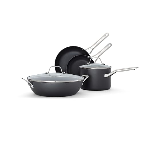 6 Piece Calphalon Hard-Anodized Nonstick Cookware Set