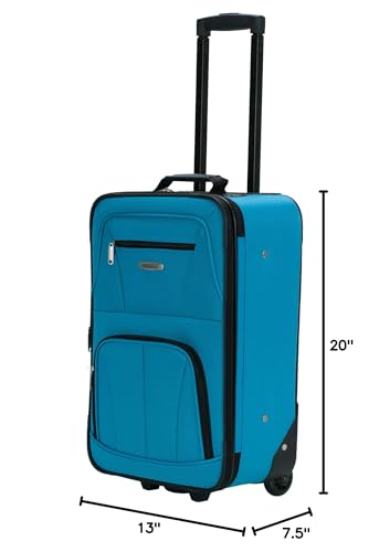 Rockland 2-Piece Expandable Luggage Set, Turquoise