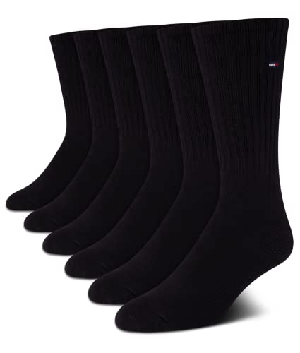 6 Pack Tommy Hilfiger Men's Crew Athletic Socks