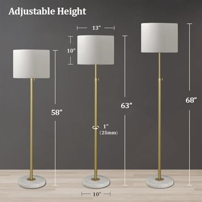 EMORLO Gold Adjustable Dimmable Floor Lamp