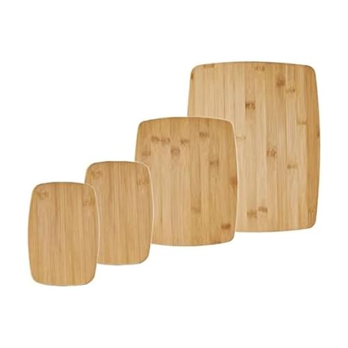 4 Piece Farberware Bamboo Cutting Board Set Reversible