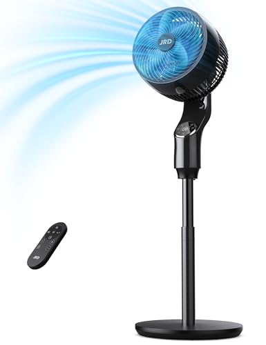 Oscillating Quiet Pedestal Fan with Remote and Timer