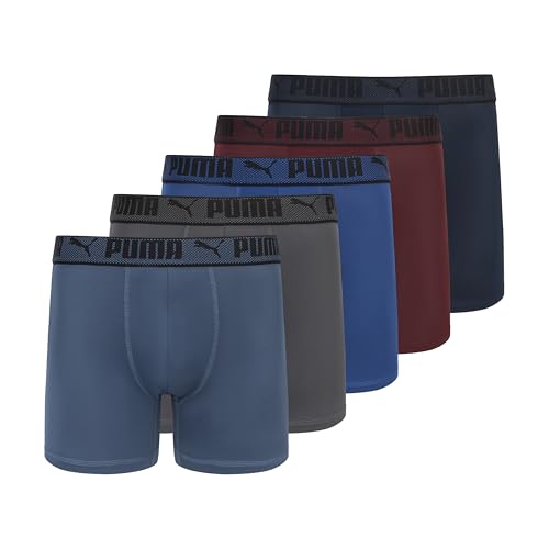 5 Pack PUMA Training Fit Boxer Briefs
