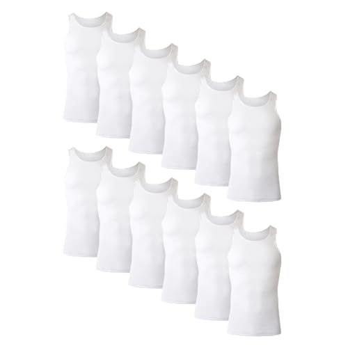 Hanes Moisture-Wicking Cotton Tank Undershirts Multi-Pack