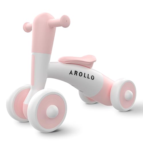 4-Wheel Baby Balance Bike for Toddlers, Adjustable Seat