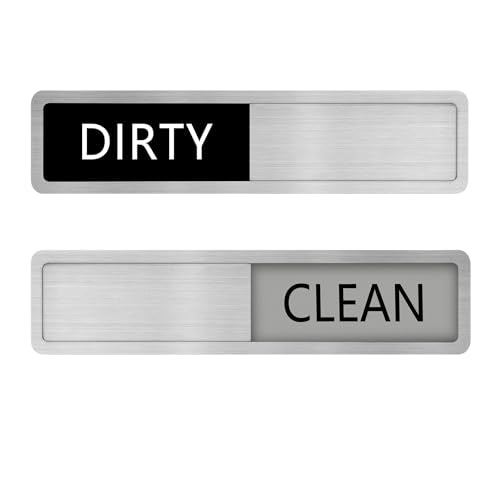Stainless Steel Dishwasher Clean Dirty Magnet Indicator Sign