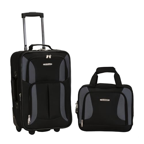 2 Piece Softside Upright Luggage Set