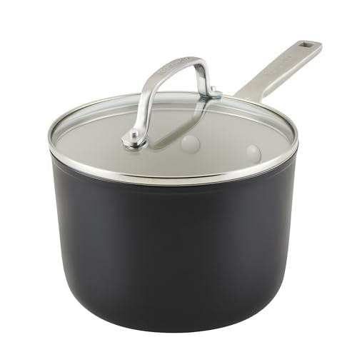 3 Quart KitchenAid Hard Anodized Nonstick Saucepan with Lid