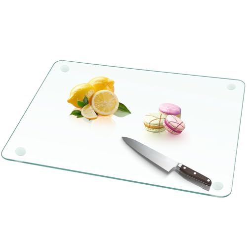 10"x14" Glass Cutting Board, Tempered, Heat Resistant