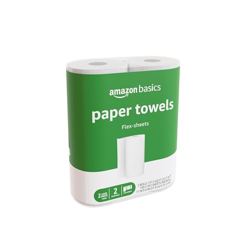 2 Rolls Paper Towels, 2-Ply Flex-Sheets, 150 Sheets