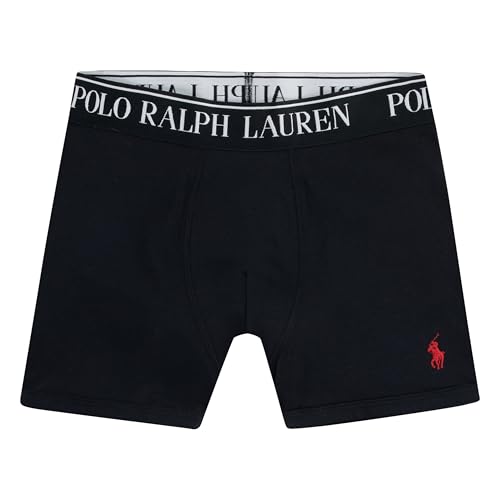 Polo Ralph Lauren Boys' 5-Pack Boxer Briefs, Black