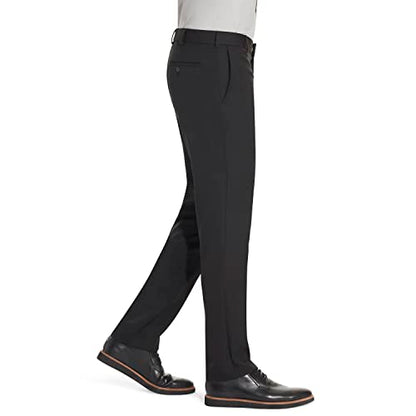 Van Heusen Men's Traveler Slim Fit Pant, Black, 38W X 29L