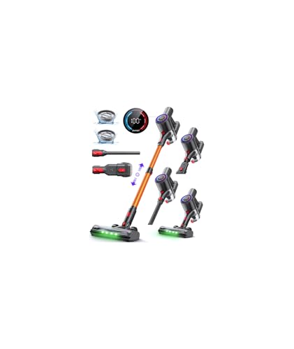 Cordless 500W Stick Vacuum Cleaner with LED Display