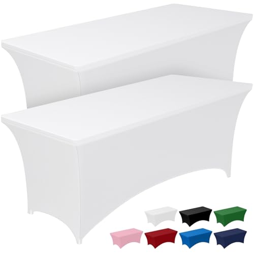 2 Pack Stretch Fitted Rectangle Tablecloths