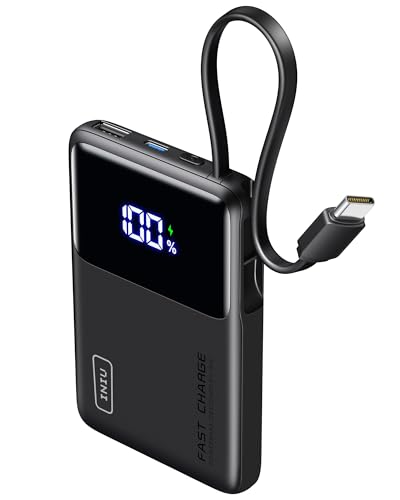 10000mAh 45W Slim Power Bank with USB-C Cable