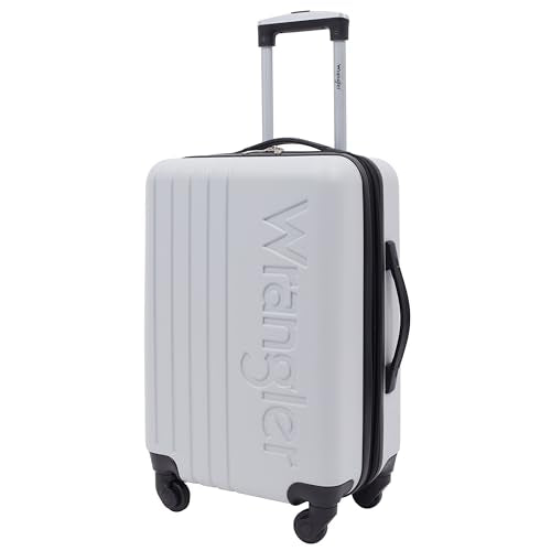 Wrangler 20" Grey Carry-On Luggage Set