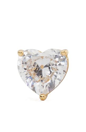 kate spade new york My Love Heart Studs, Clear/Gold, One Size