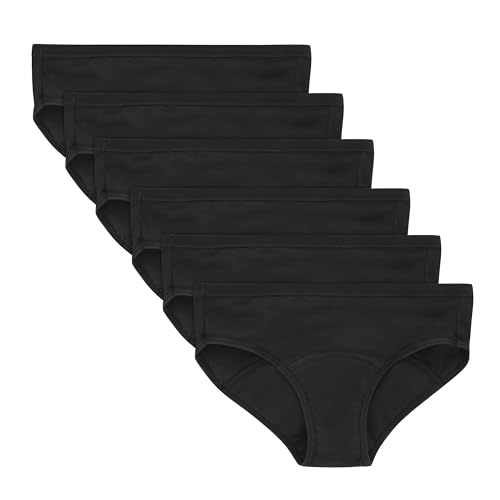 6 Pack Hanes Girls Hipster Period Underwear