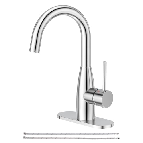 360° Swivel High Arc Single Handle Bathroom Faucet