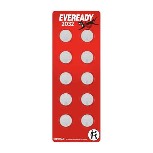 10 Pack Eveready CR2032 3V Lithium Coin Batteries For  Watches, AirTags