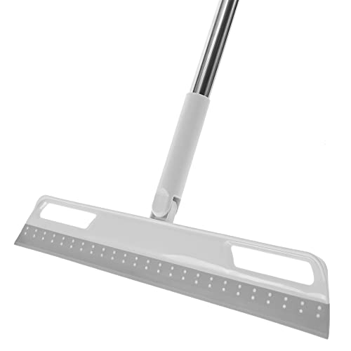 Silicone Floor Squeegee Broom, Long Handle Pet Hair Remover